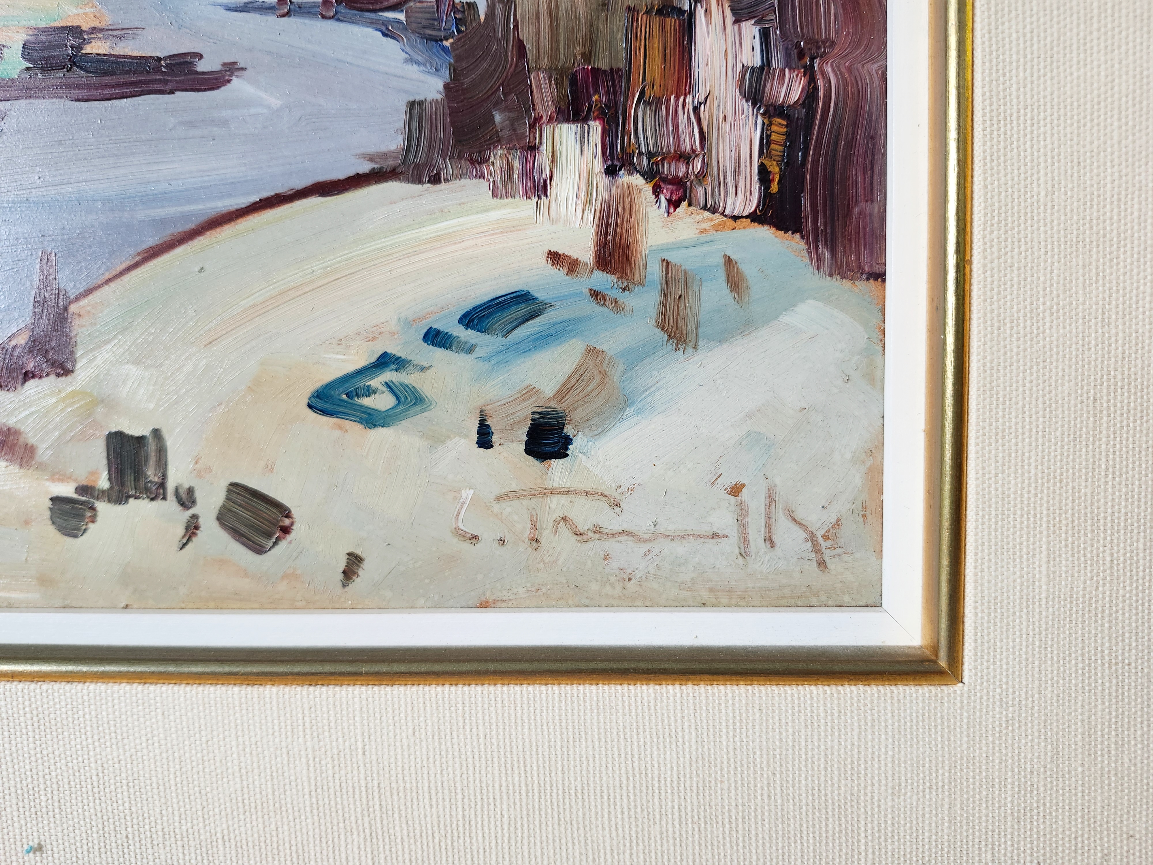 Artwork by Louis Tremblay, "Lac calme", Made of Oil on masonite