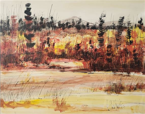 Paysage enflammé by Paul-Émile Genest, 1967