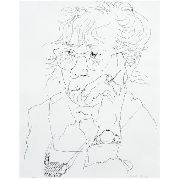 "Imogen Cunningham by Ruth Asawa, 1983