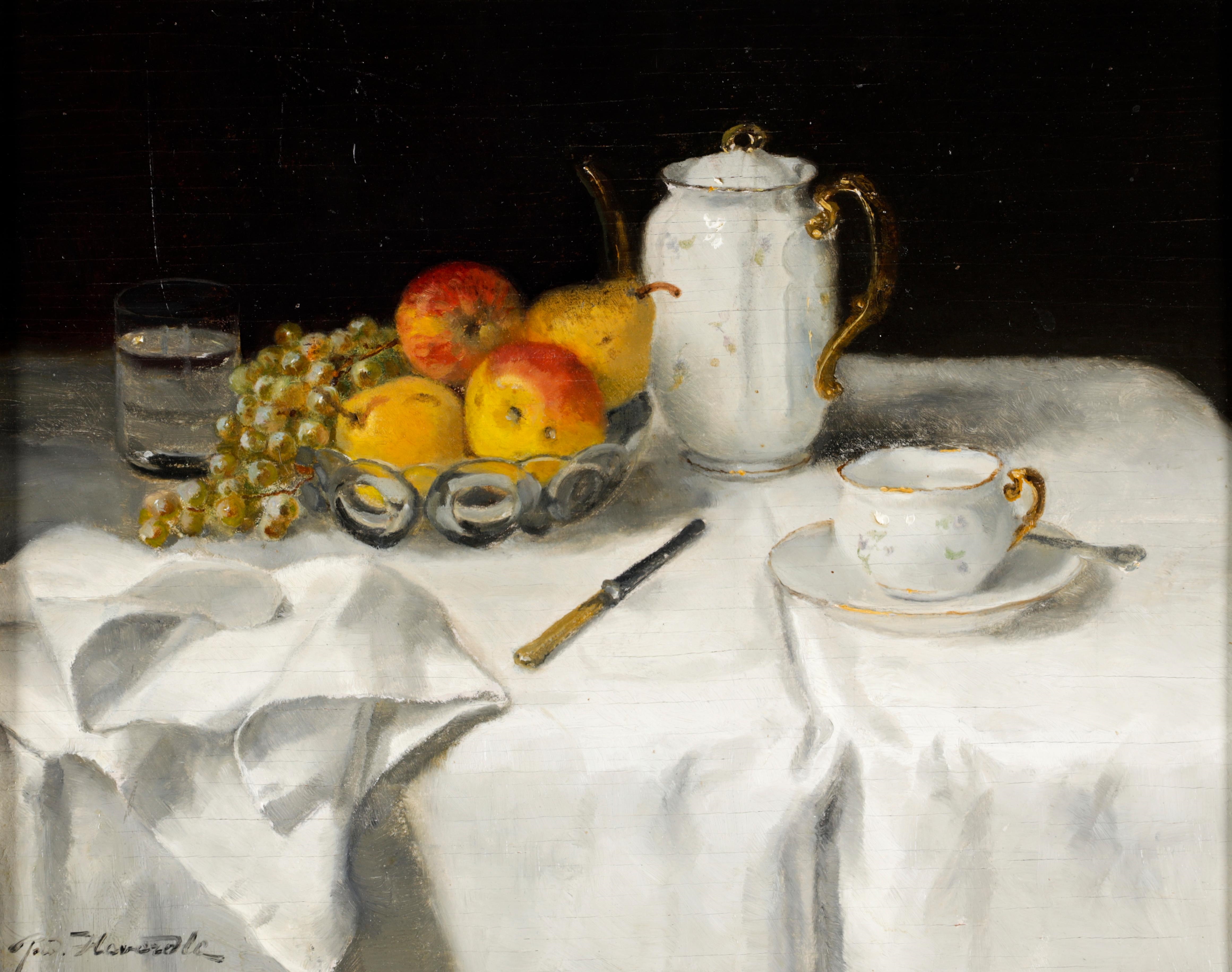 Artwork by Rudolf Heverdle, Stillleben, Made of oil on wood