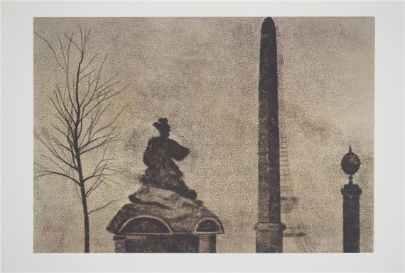 R. B. Kitaj | Paris: Place de la Concorde and Obelisk (1990) | MutualArt