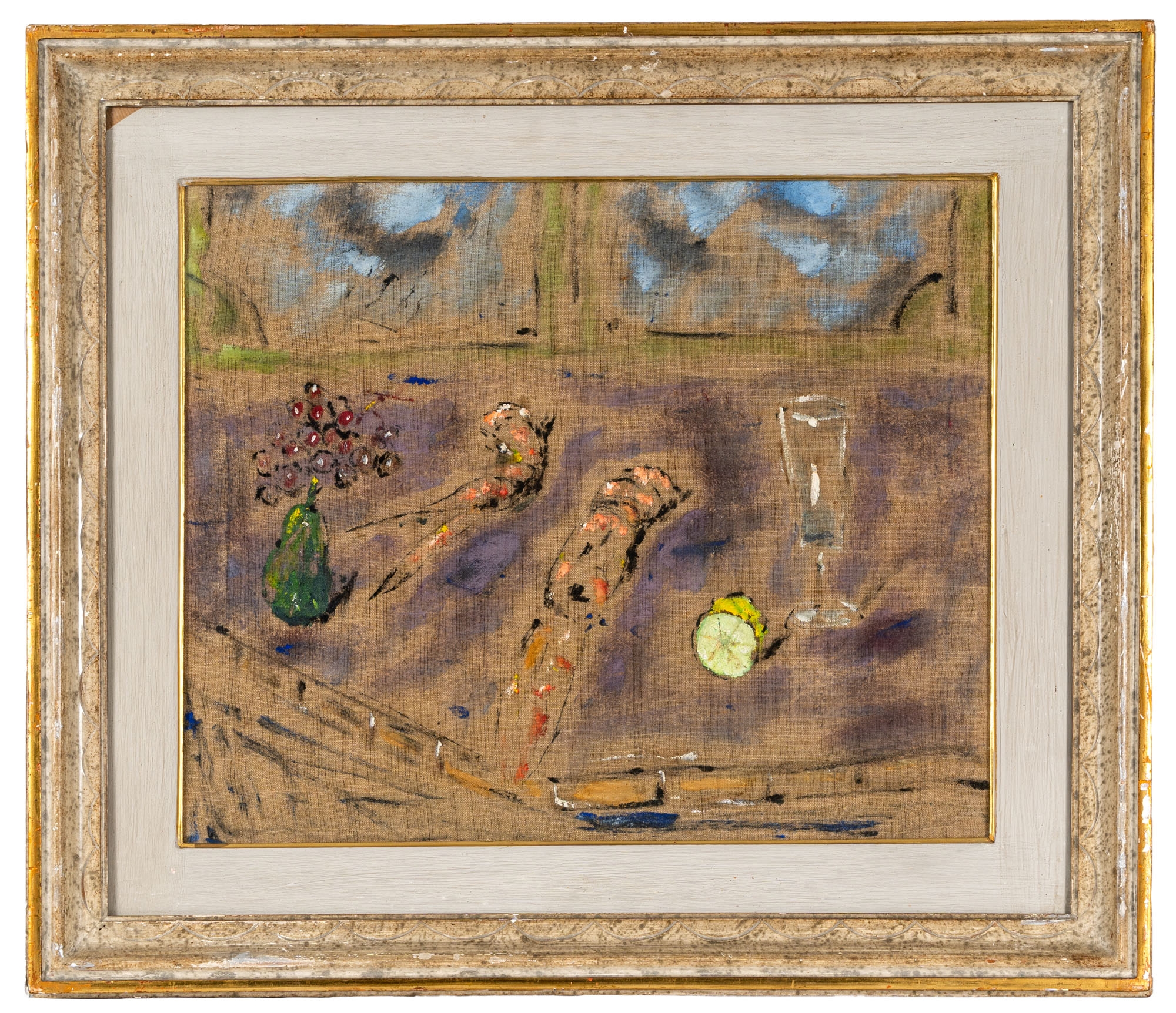 Artwork by Filippo de Pisis, Natura morta con gamberi, Made of Oil on canvas