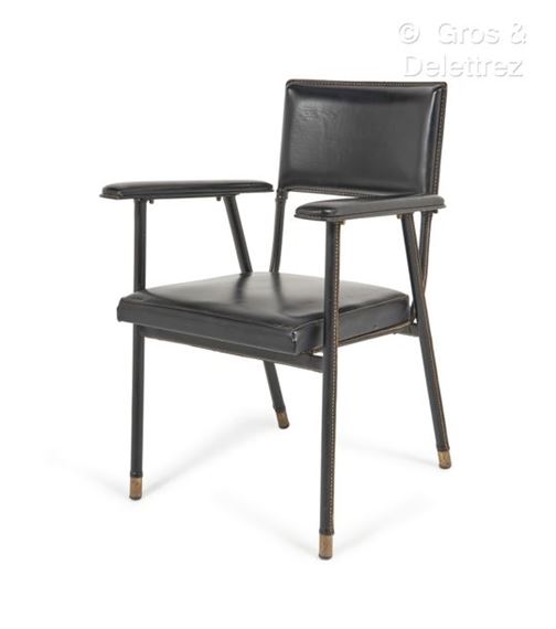 Jacques Quinet | Jacques QUINET (1918-1992) Straight-back armchair with ...