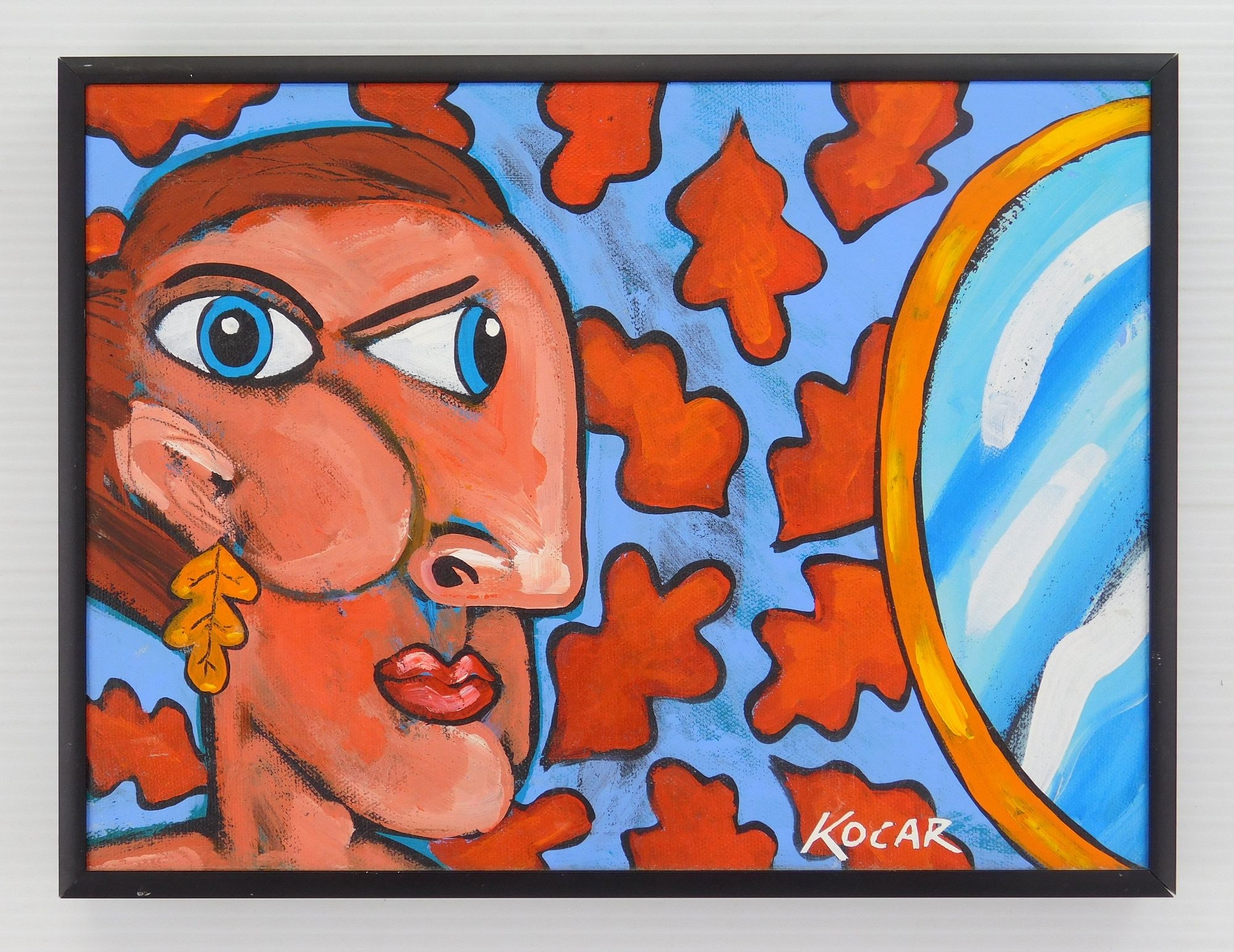 Artwork by George Kocar, Fall Woman, Made of oil on canvas