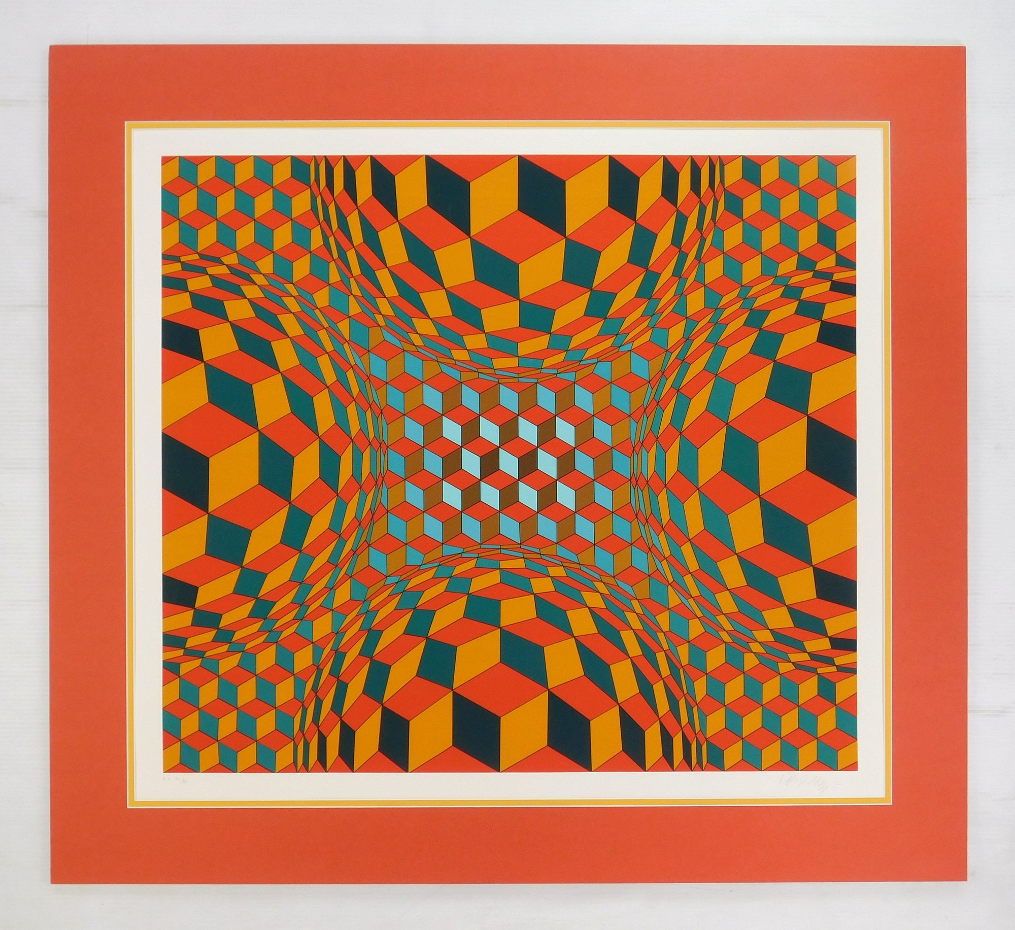 Artwork by Victor Vasarely, Cel Kah, Made of silkscreen in color