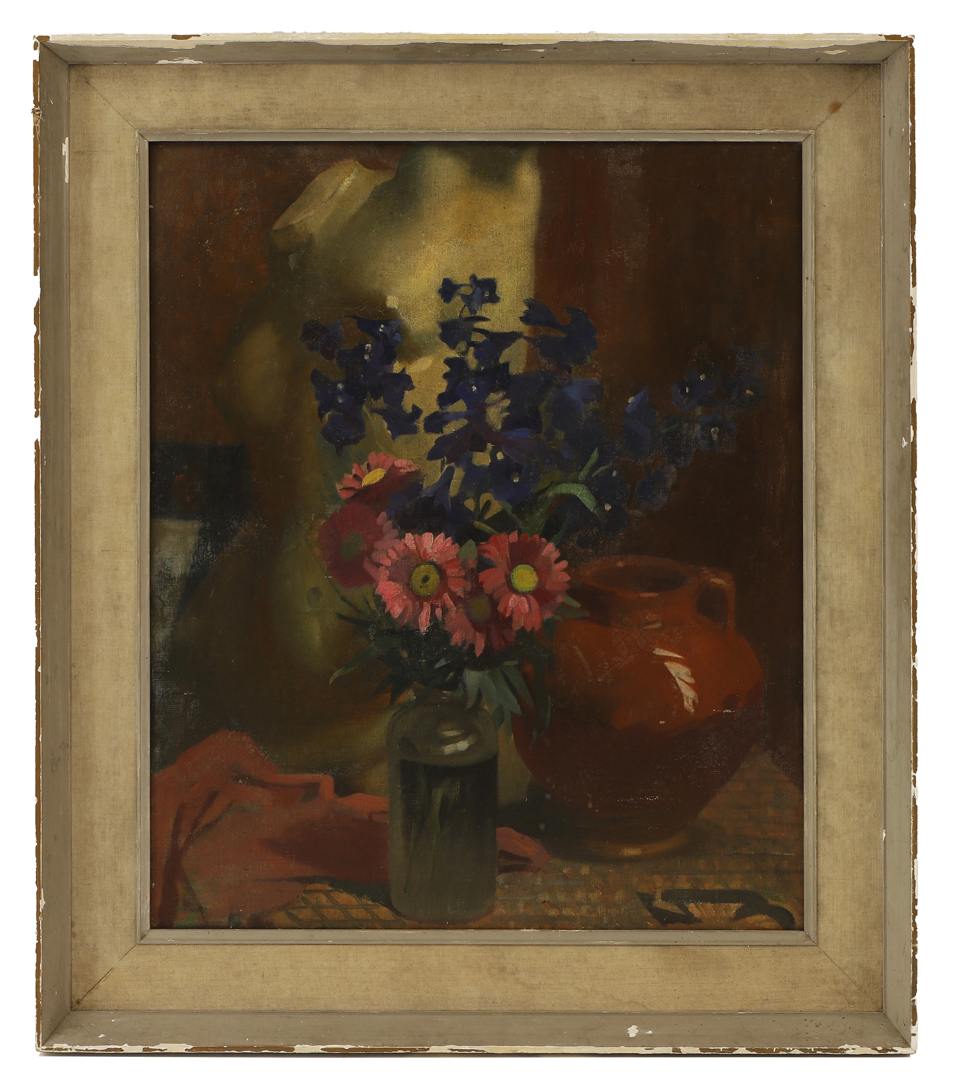Harry Bush | Still life of marguerite daisies and gladioli | MutualArt