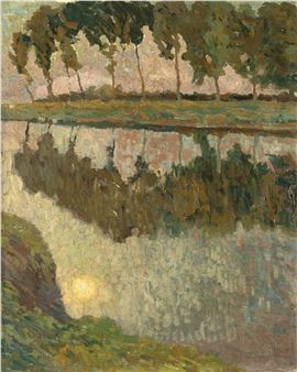 Poplars along the river Lys (ca. 1905 - Gustave de Smet