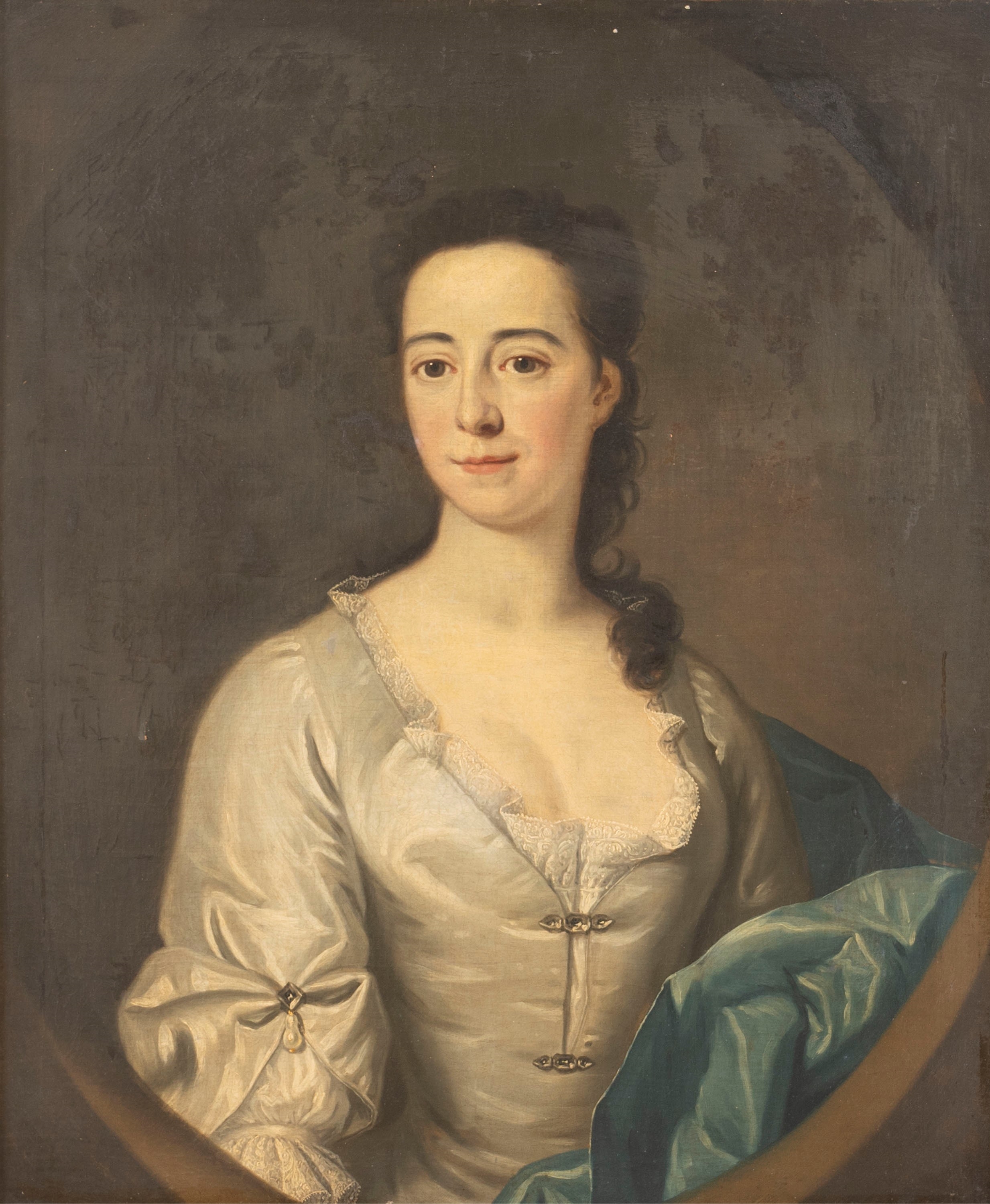 British School, 18th Century | Half-length portrait of a gentlewoman in ...