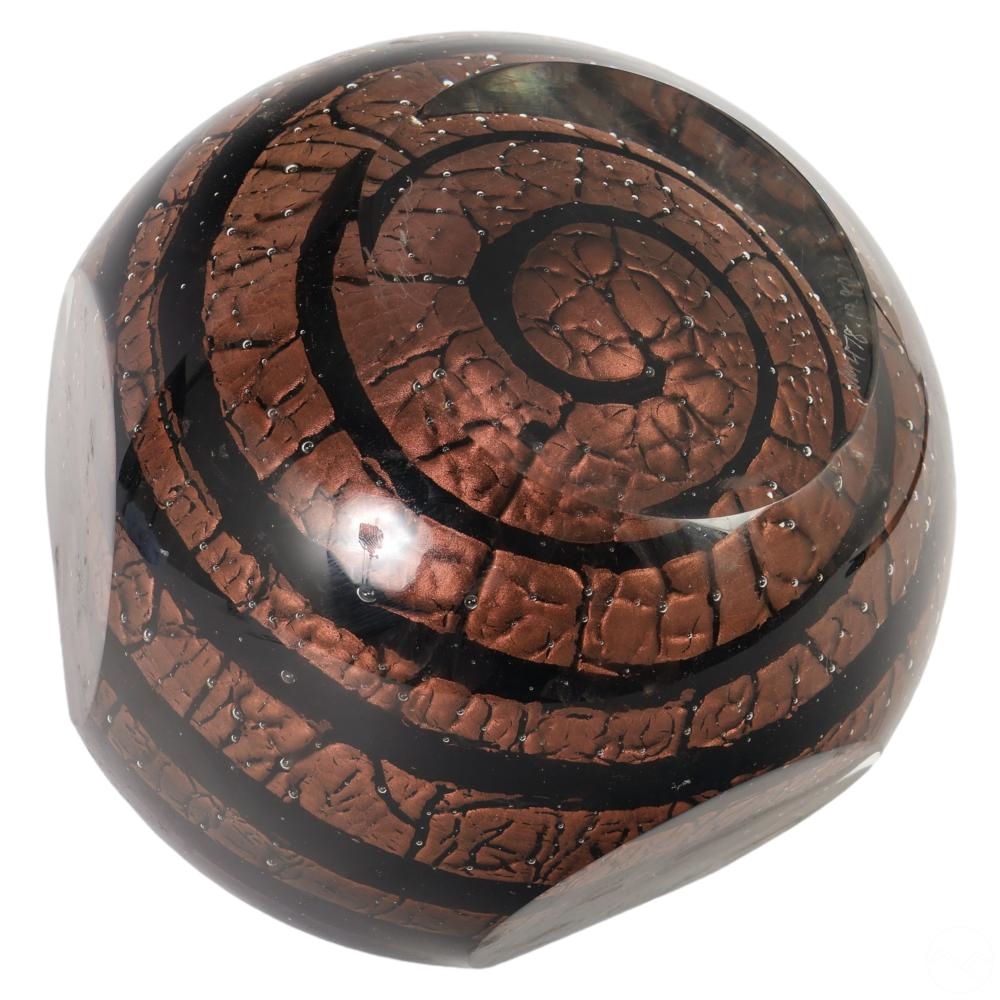 Steven V. Correia | Steven Correia b.1949 Fleck Art Glass Vase SIGNED ...