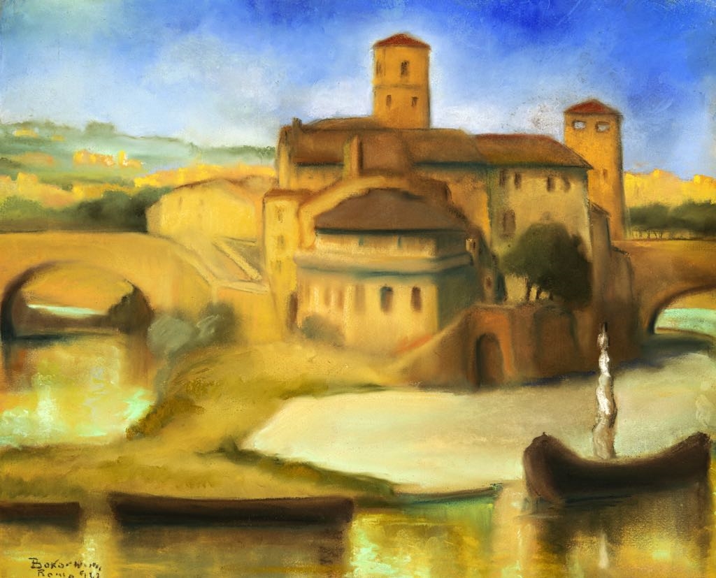 Artwork by Willy Bokor, Rome, Made of pastel on paper