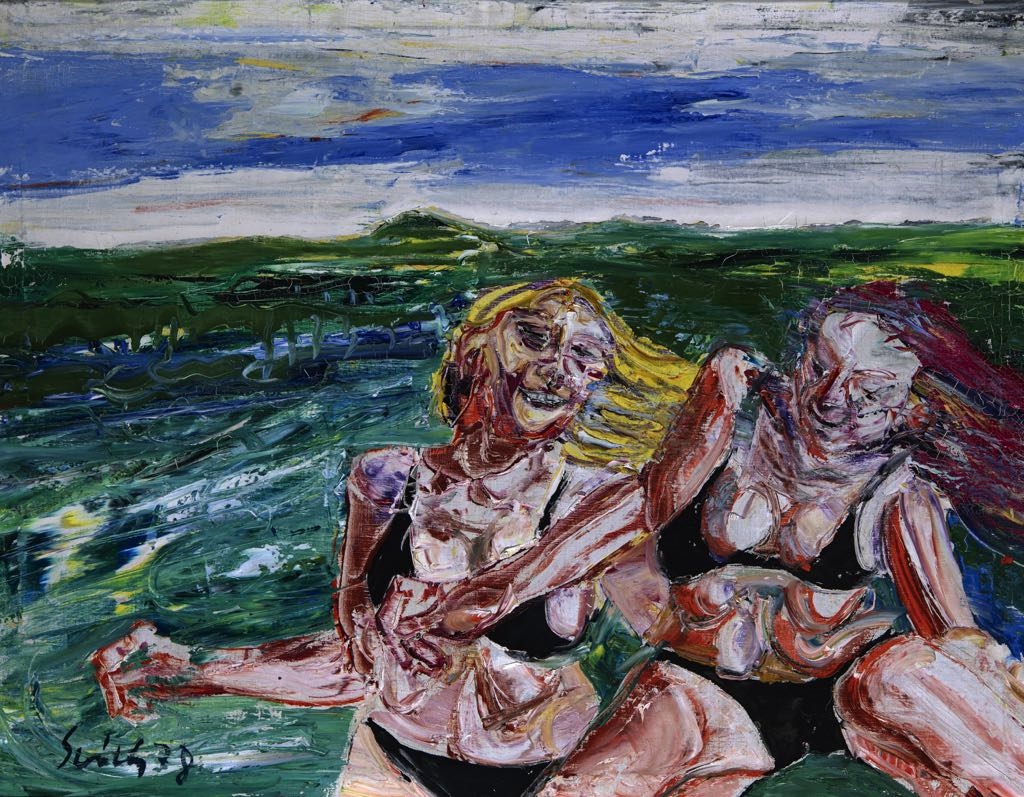 Artwork by Lajos Sváby, Beach, Made of oil on canvas