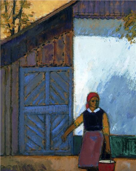 In Front of a Blue Gate by István Moldován