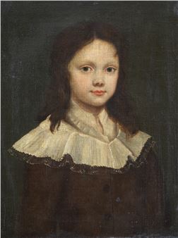 Half bust portrait of young man with a pleated collar - Italian School, 17th Century