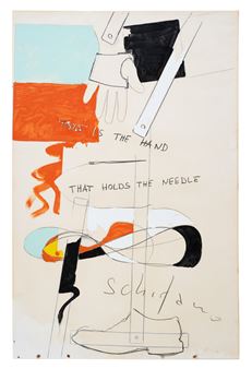 Senza titolo (This is the hand that holds the needle), Mid 1960s - Mario Schifano