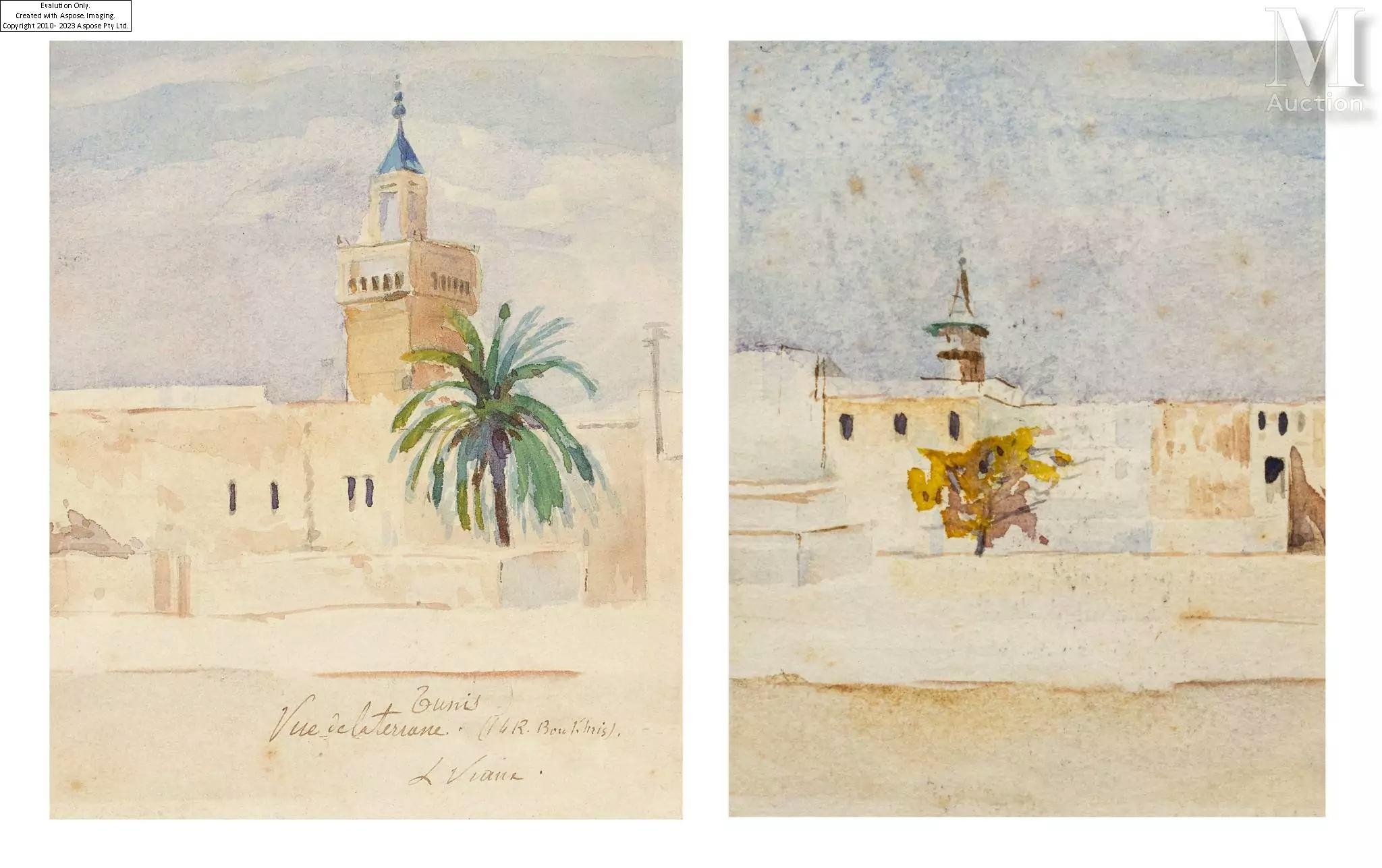 Artwork by Louis Gabriel Viaux, Louis-Gabriel VIAUX (Venizy 1862 - Auxerre 1943, Made of Watercolors