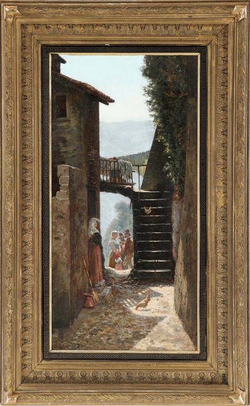 Artwork by Emil Carl Lund, Fra Anticoli i Sabinerbjergene, Made of Oil on canvas