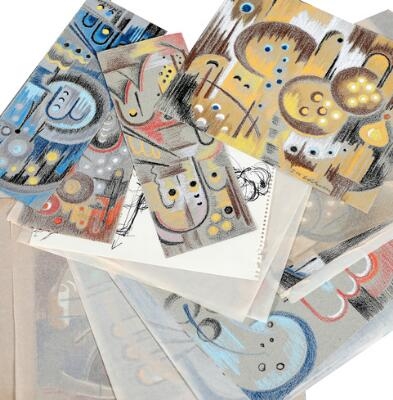 Artwork by Inge Marie Eriksen, Untitled, Made of Crayon  on kardus paper