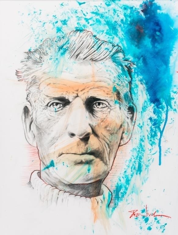 Samuel Beckett | Phil Padwe Samuel Beckett Mixed Media on Paper | MutualArt