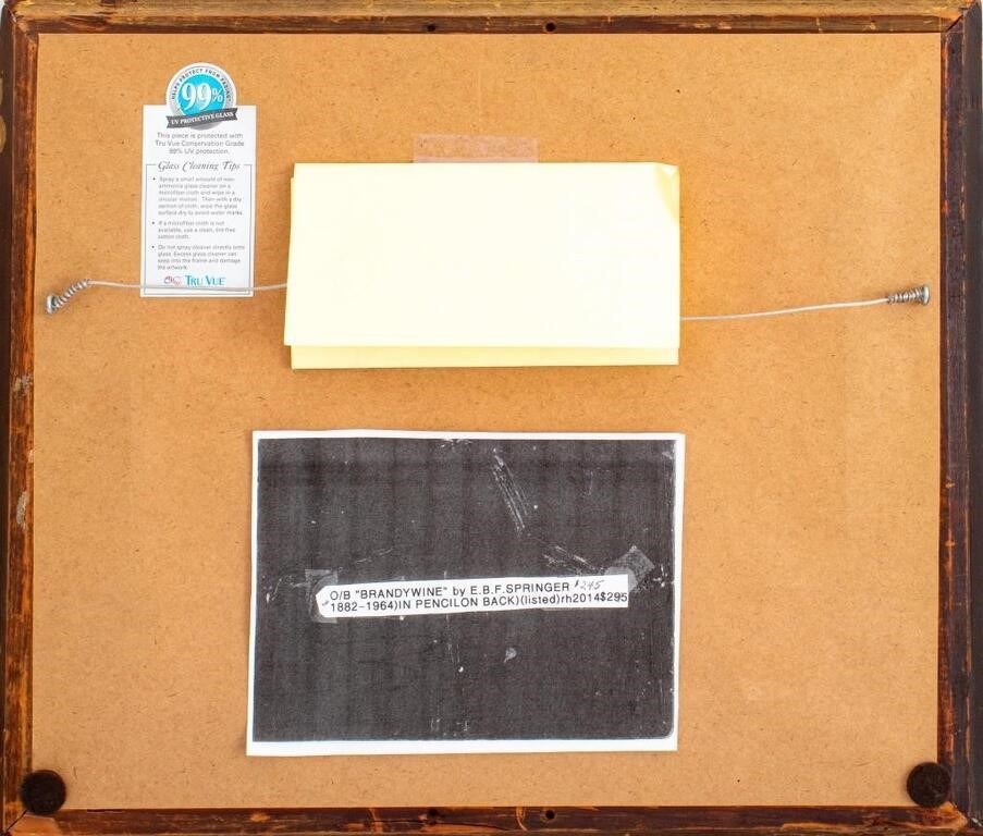 Artwork by E. B. F. Springer, E.B.F. Springer "Brandywine" Oil on Board, Made of Oil on Board