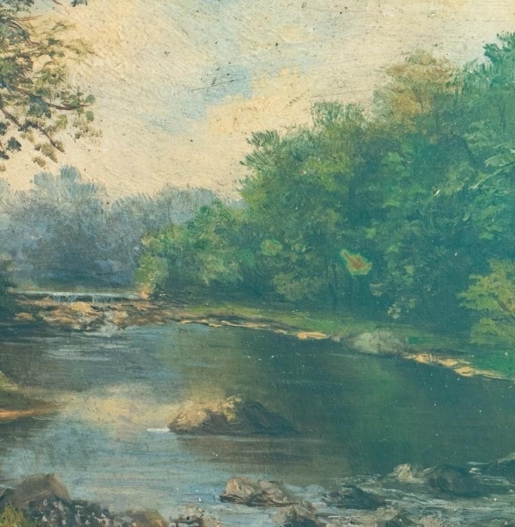 Artwork by E. B. F. Springer, E.B.F. Springer "Brandywine" Oil on Board, Made of Oil on Board