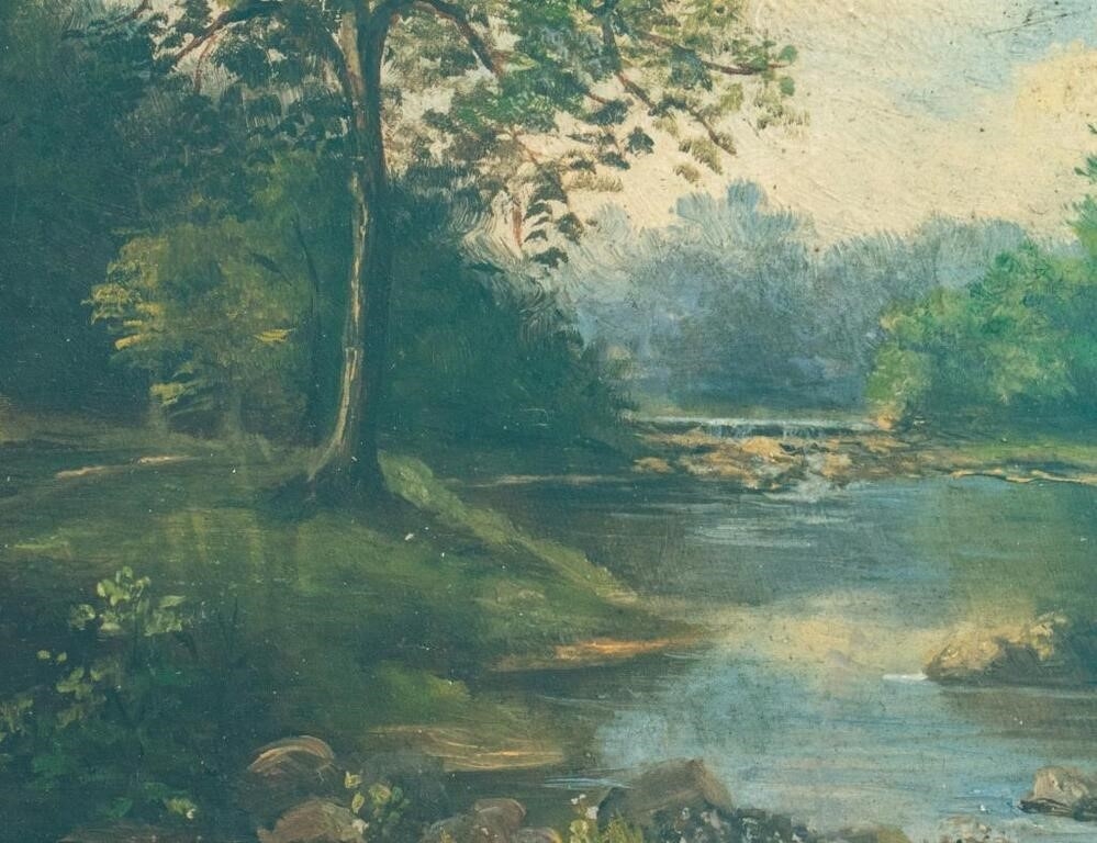 Artwork by E. B. F. Springer, E.B.F. Springer "Brandywine" Oil on Board, Made of Oil on Board