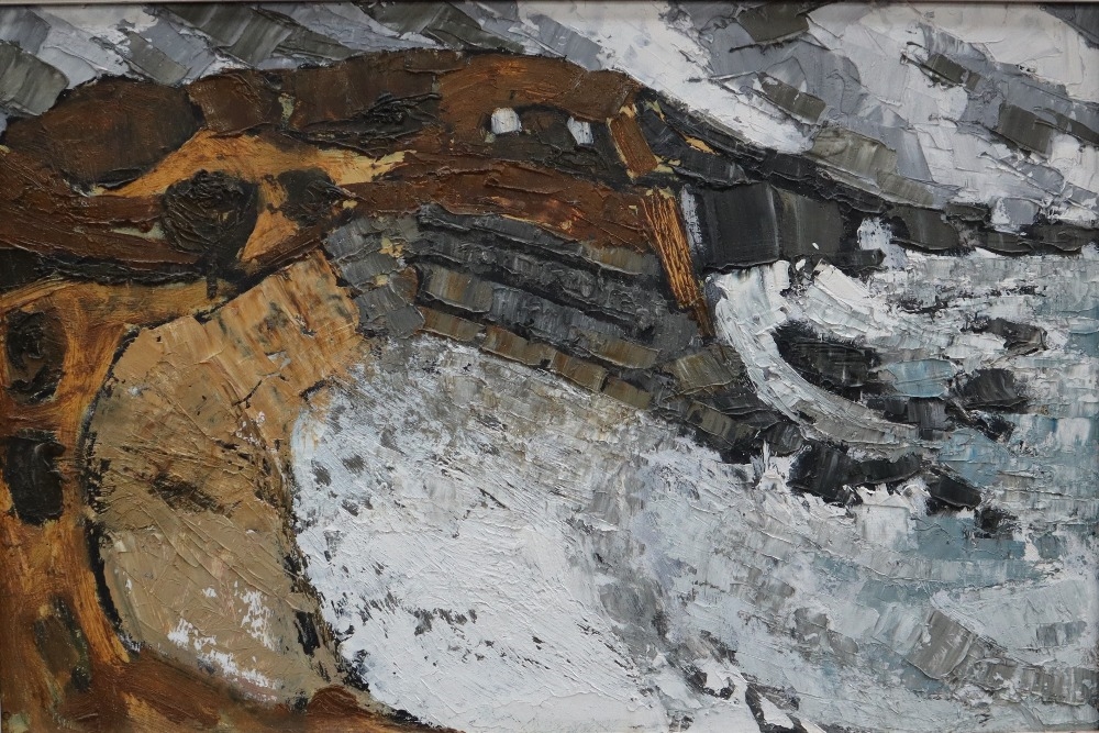Gwilym Prichard | Gwilym Pritchard Rocks Penmon Oil on board Signed and ...