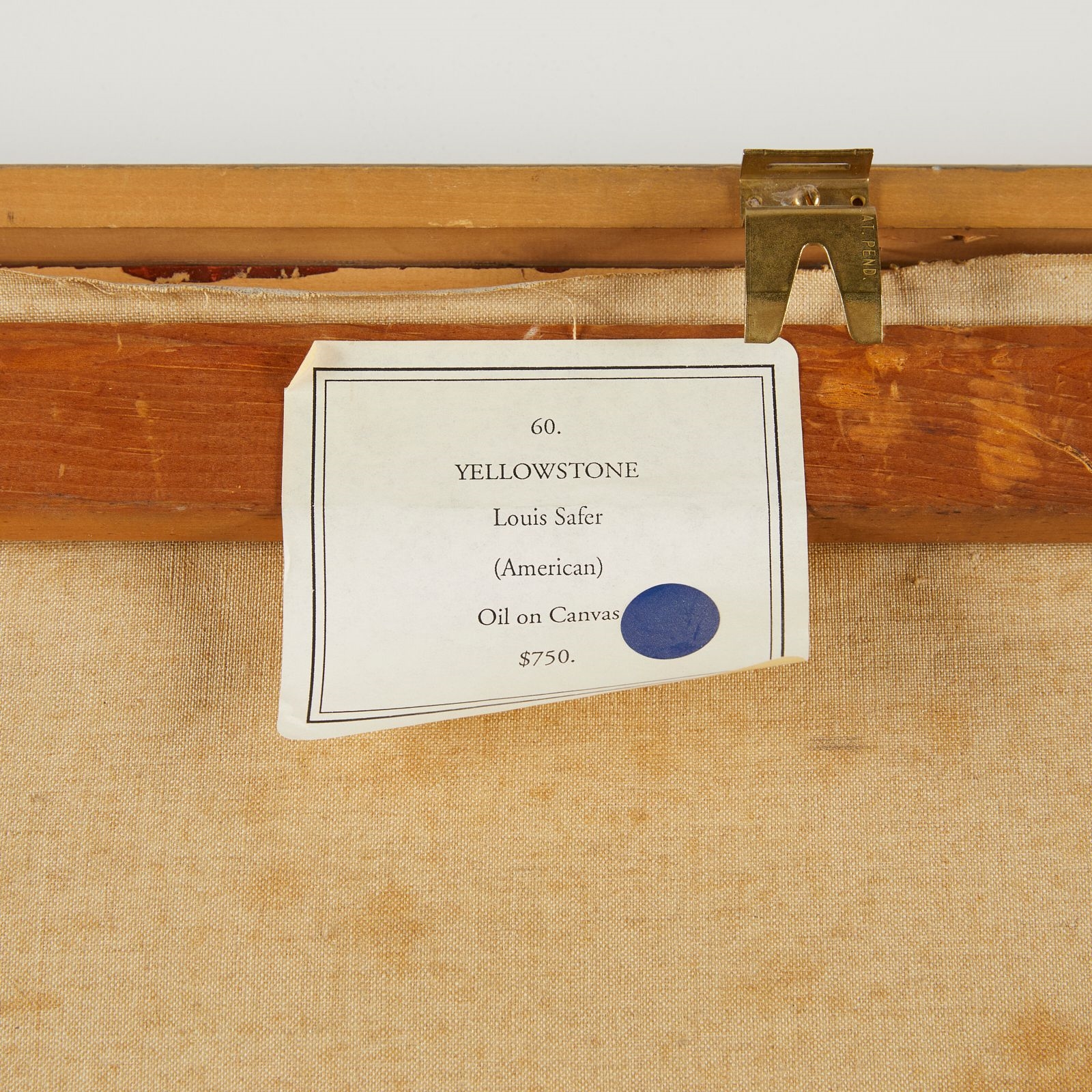 Artwork by Louis Safer, Louis Safer "Yellowstone Landscape" Painting, Made of Oil on canvas painting