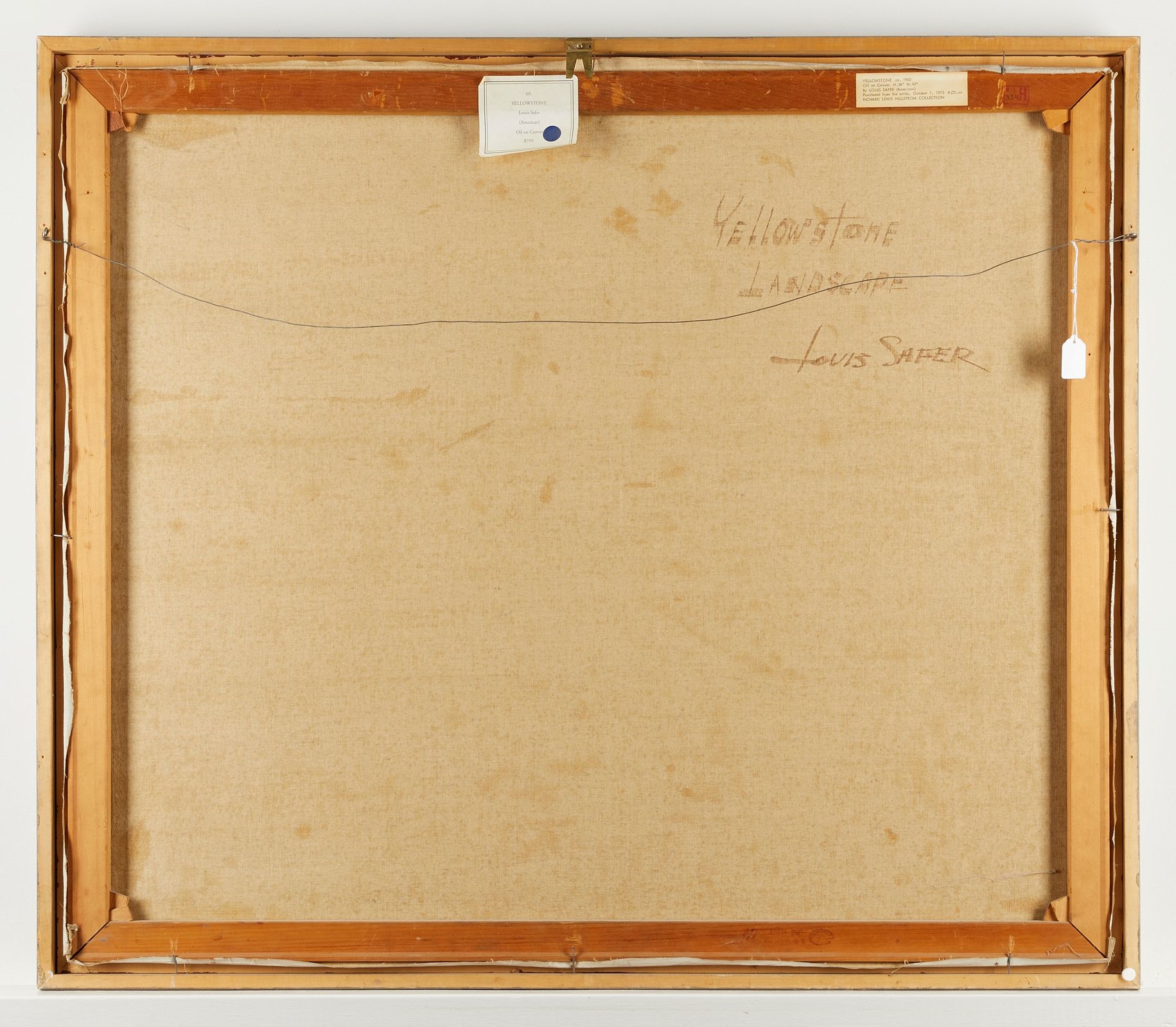 Artwork by Louis Safer, Louis Safer "Yellowstone Landscape" Painting, Made of Oil on canvas painting