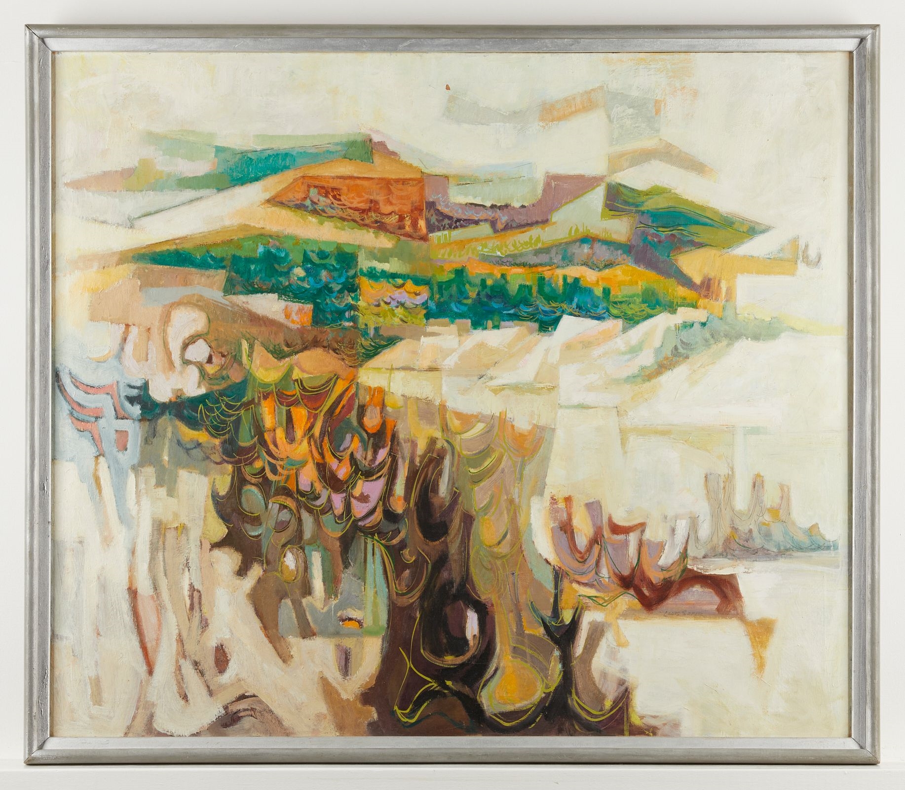 Artwork by Louis Safer, Louis Safer "Yellowstone Landscape" Painting, Made of Oil on canvas painting