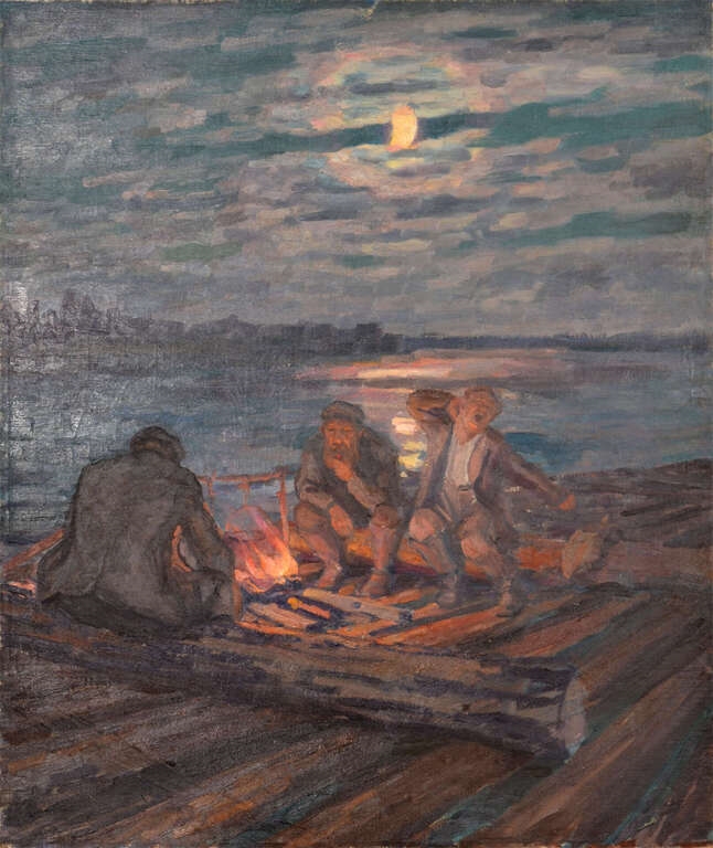 Aleksandrs Strals | Raftmans in Daugava (1998) | MutualArt