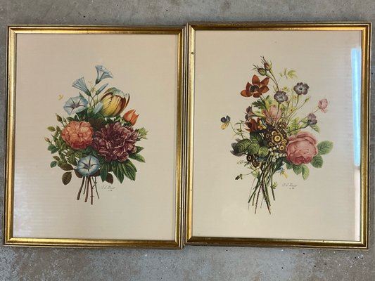 Jean Louis | Two Jean Louis Prevost Floral Lithographs | MutualArt