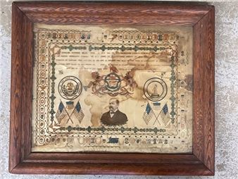 19th C. Edward Monroe Paper Cutout - Edward Monroe