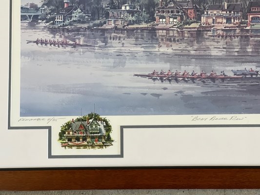 William Ressler | William Ressler Boat House Row Lithograph | MutualArt