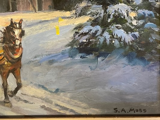 Artwork by Samuel A. Moss, Samuel A. Moss. Oil/Board, Made of oil on board