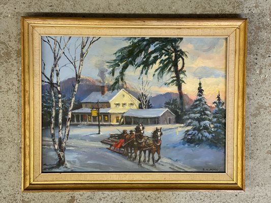 Samuel A. Moss. Oil/Board by Samuel A. Moss