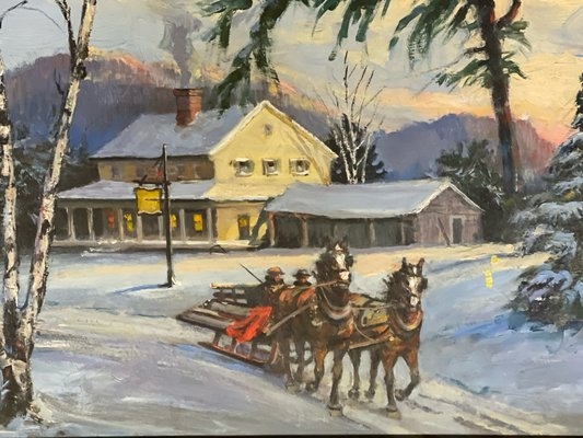 Artwork by Samuel A. Moss, Samuel A. Moss. Oil/Board, Made of oil on board