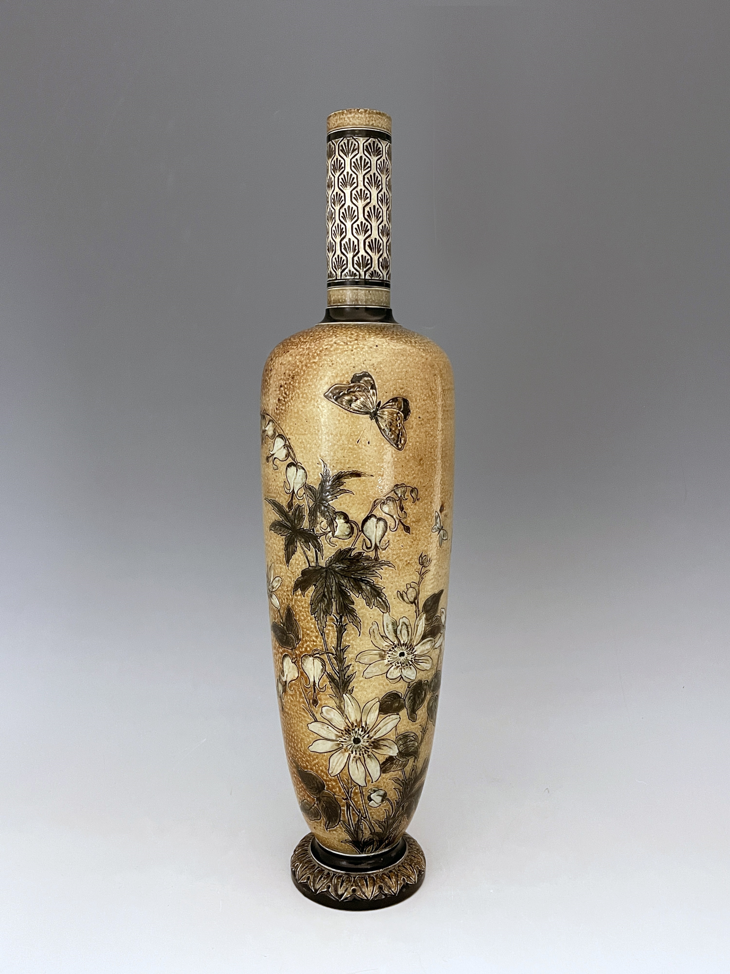 Edwin Martin | a large stoneware Wildflower vase (1886) | MutualArt