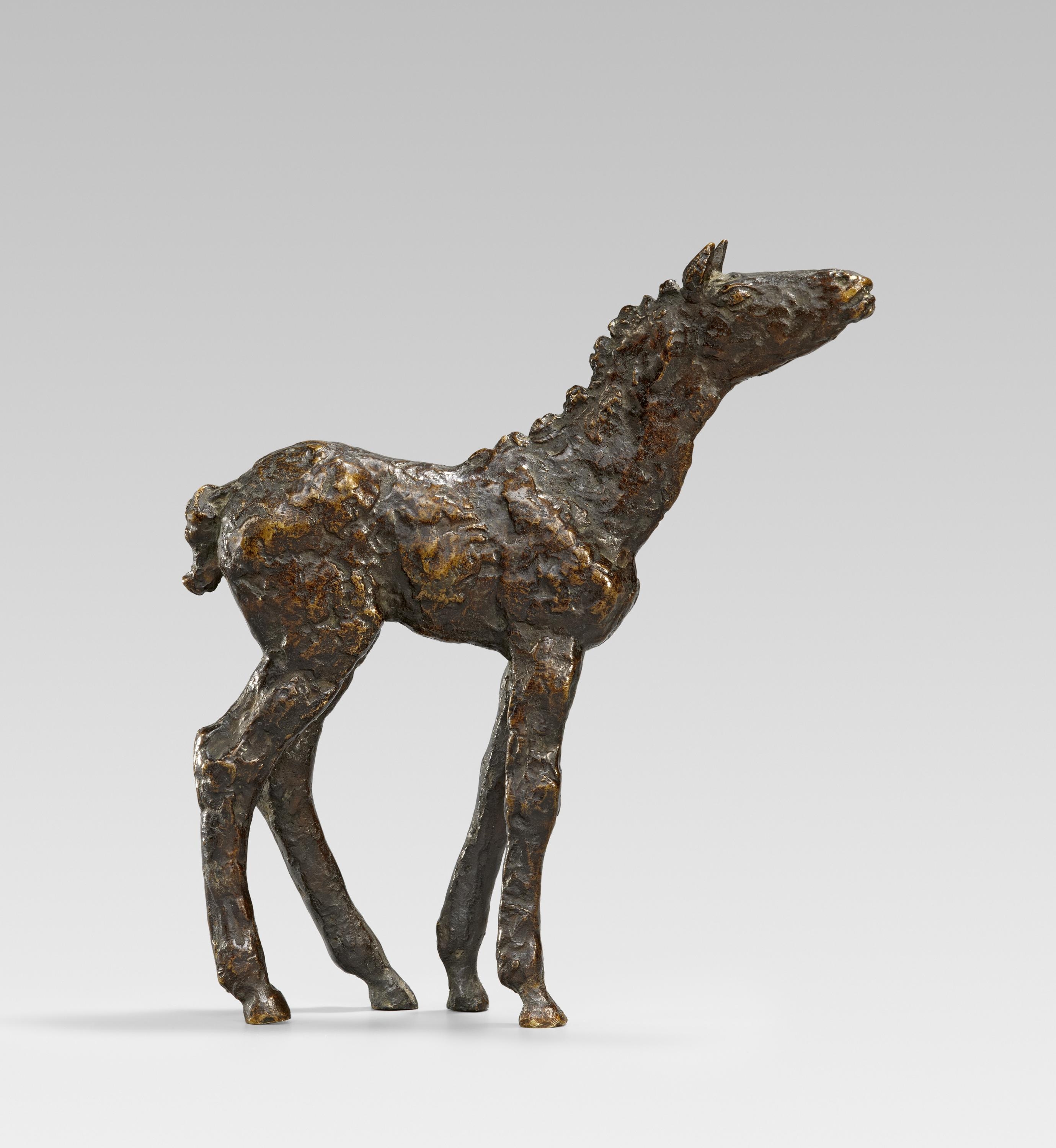 Artwork by Renee Sintenis, Stehendes Fohlen (Seele, Made of Bronze