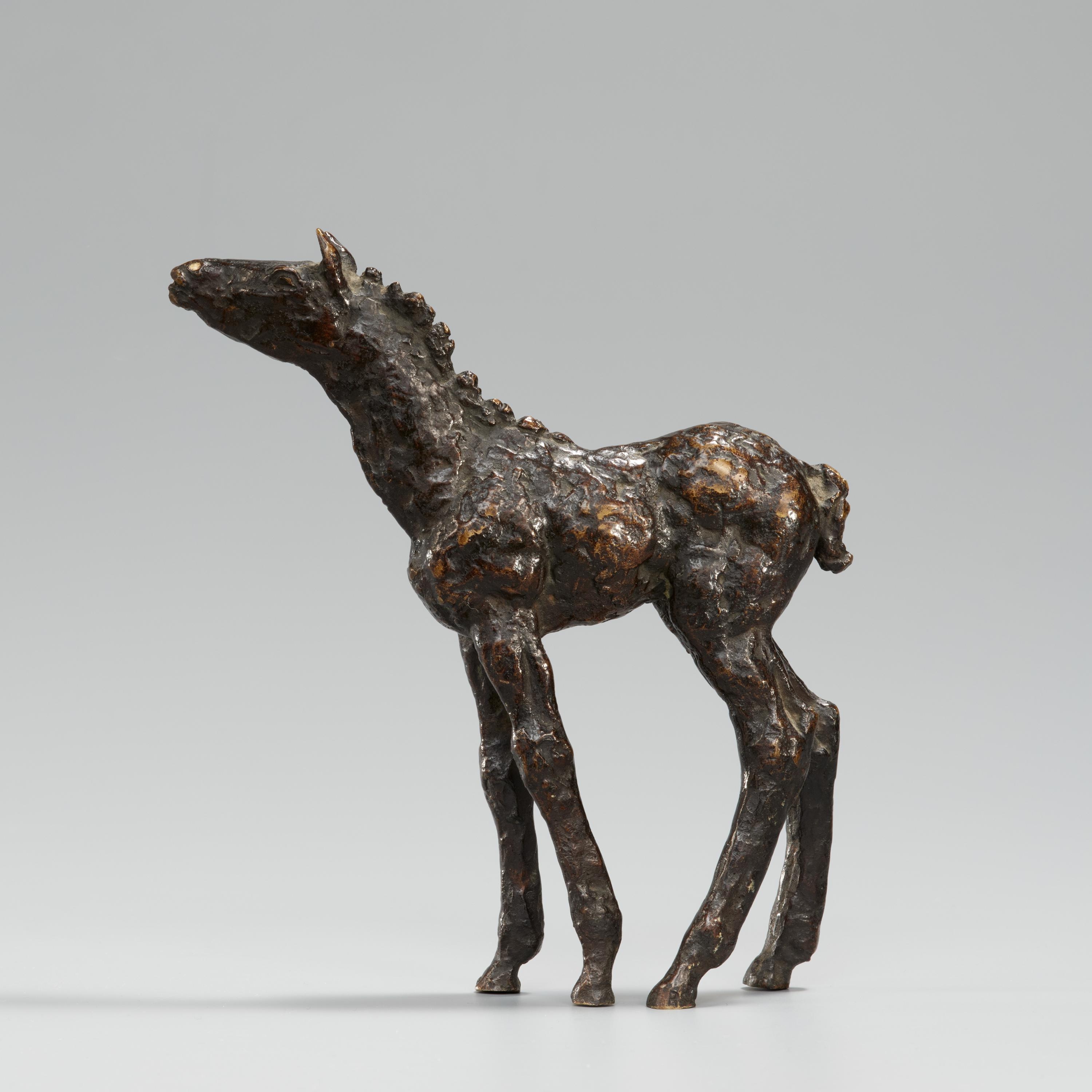 Artwork by Renee Sintenis, Stehendes Fohlen (Seele, Made of Bronze