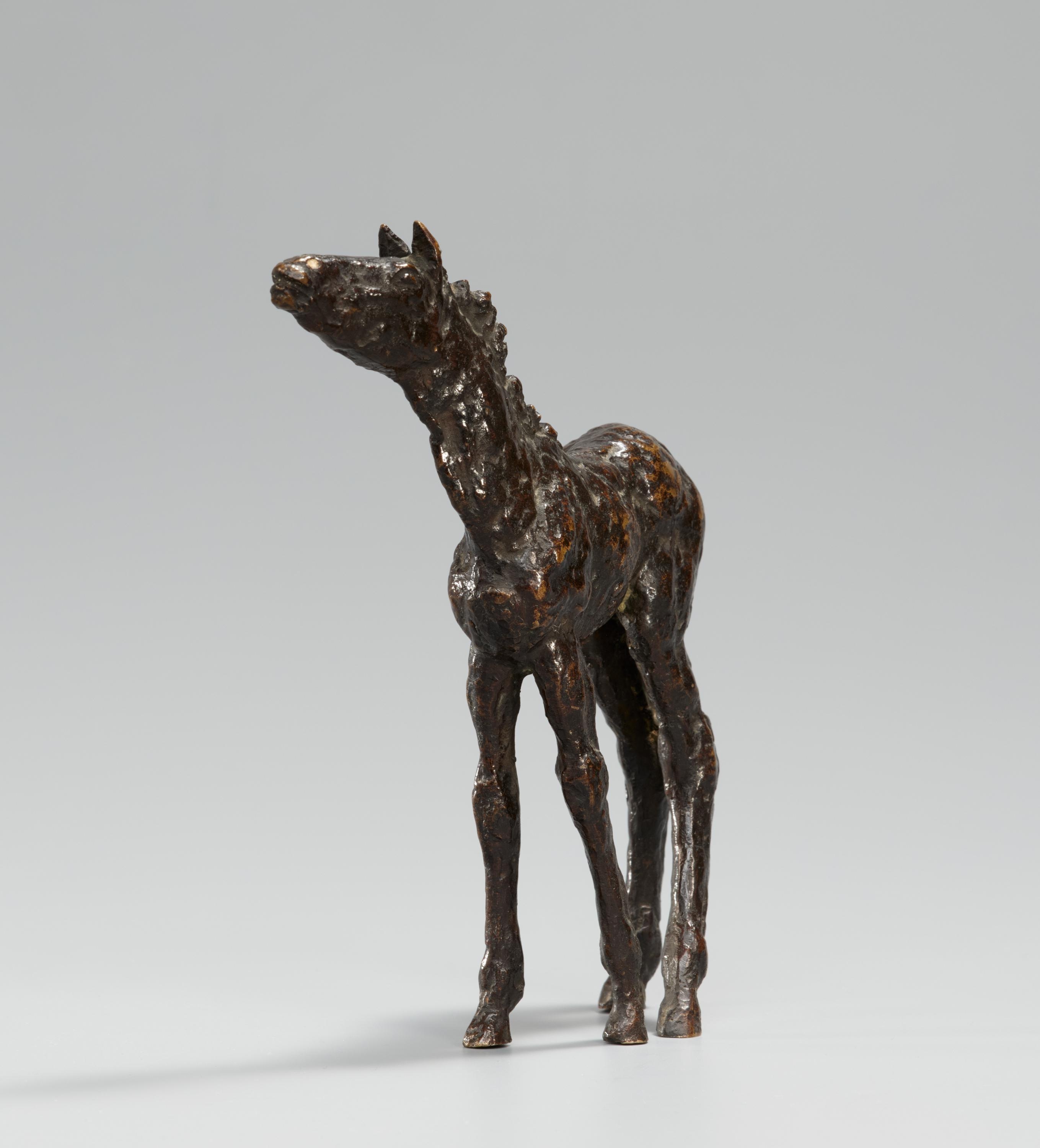 Artwork by Renee Sintenis, Stehendes Fohlen (Seele, Made of Bronze