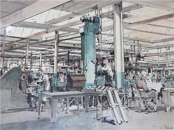 Factory scene by Fredrich Donald Blake