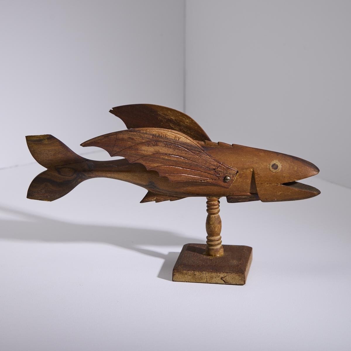 Sam Young | A Flying Fish Carved by Sam Young, Pitcairn Islands | MutualArt