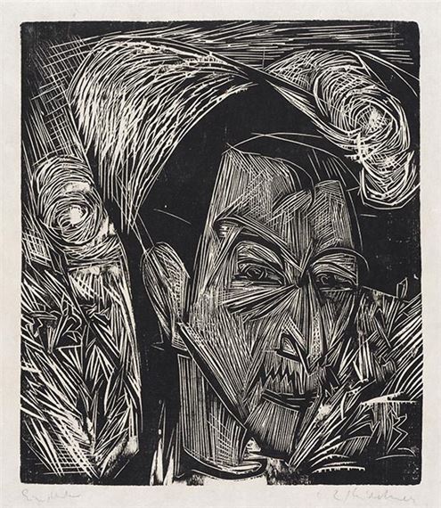 Bildnis David Müller by Ernst Ludwig Kirchner, 1919