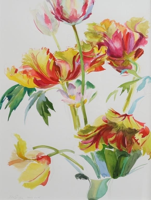 Alan Singer | Alan Singer 2 Watercolors Flowers (2004) | MutualArt