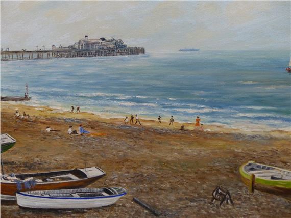 K. Mitchell | K. MITCHELL (20TH CENTURY), BRIGHTON BEACH AND THE PIER ...