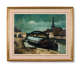 PIERRE-CHRISTIAN GANNE (FRENCH 1902-1984), LE PORT DE PASSY 1963 - Pierre Christian Ganne