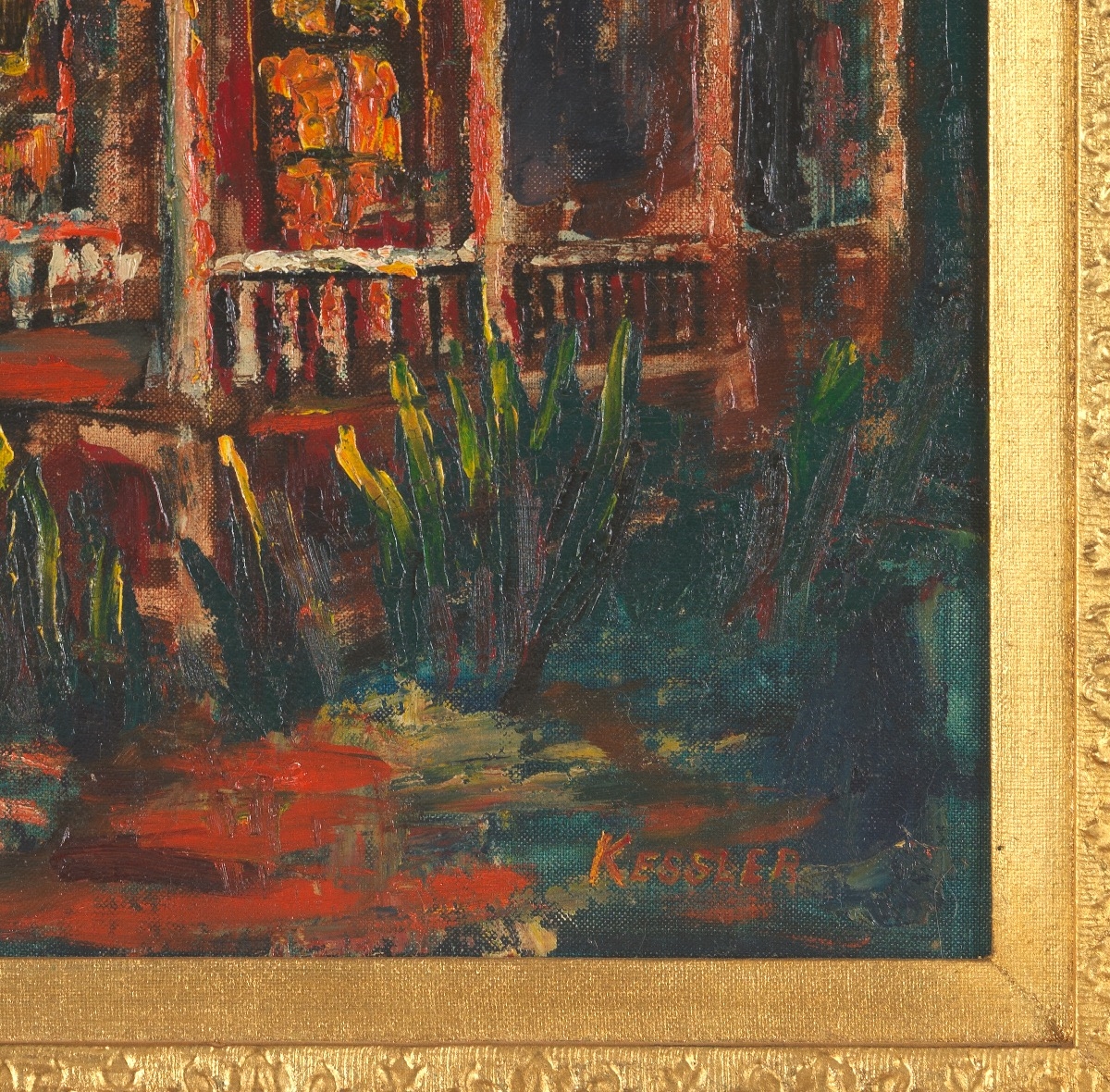 Artwork by Shirley Kessler, Abstract House, Made of Oil on canvasboard