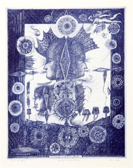 HOMAGE TO WILLIAM BLAKE by Burt Hasen, 1979