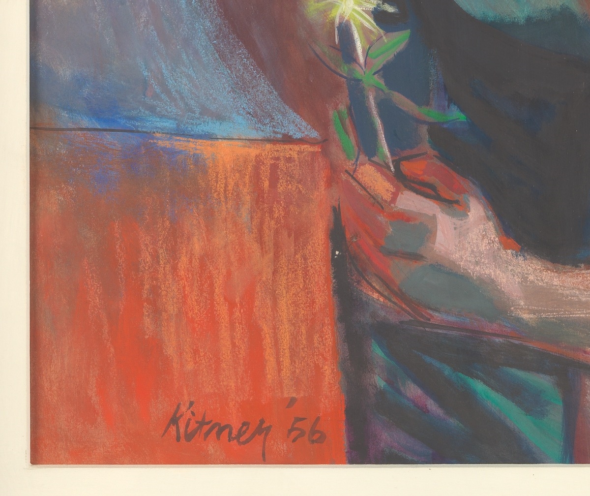 Artwork by Harold Kitner, Abstract Figure, Made of Gouache and pastel on paper