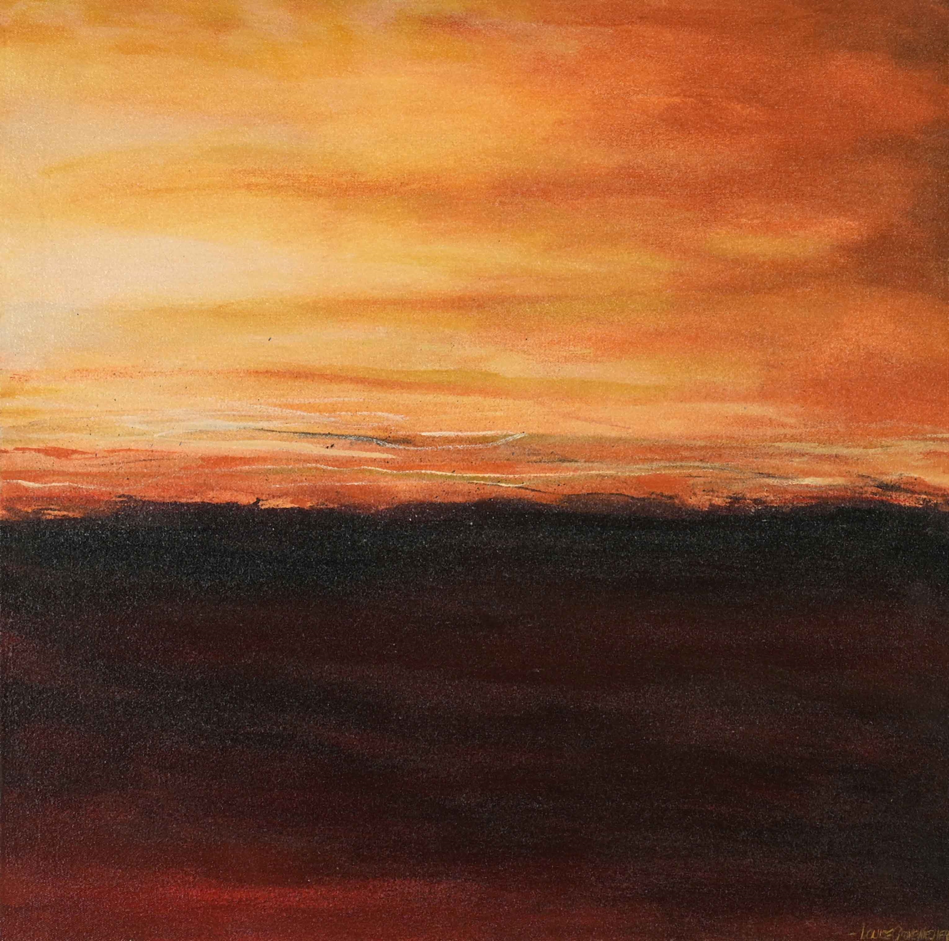 Artwork by Louise Grove Wiechers, Sunset, Made of oil on canvas (triptych)